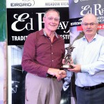 Antóin receives his Gradam award from John Daly during the Ed Reavy 2019 Festival